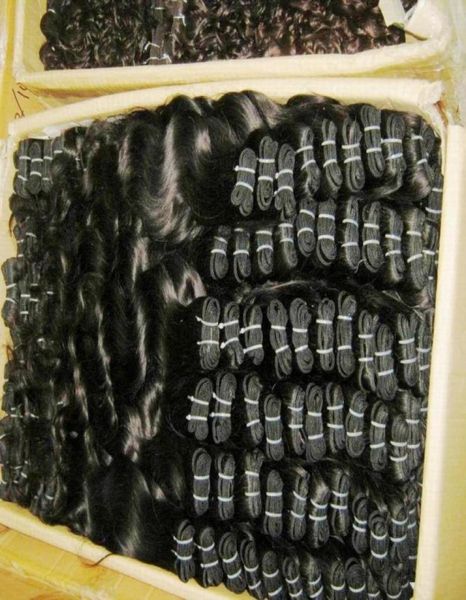 10 pz intero dritto ondulato tesse estensioni dei capelli umani elaborati indiani colore nero economico 41342972882049