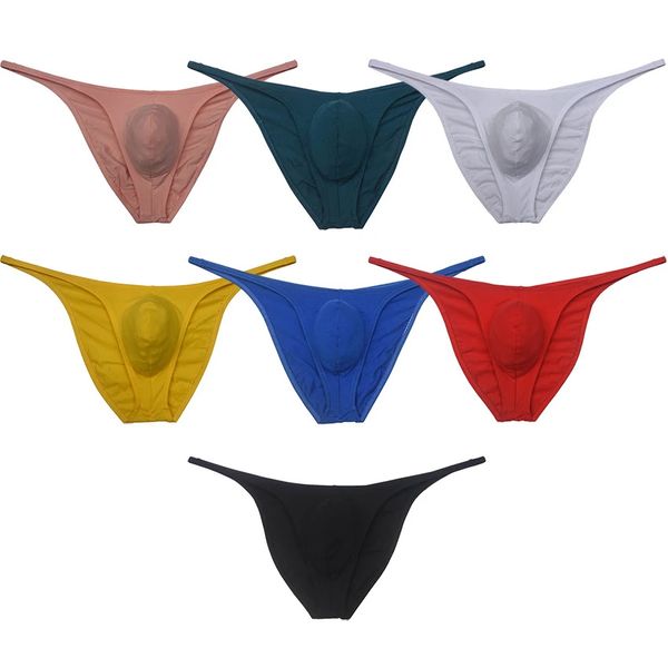 Slip da bodybuilding da uomo in cotone elegante perizoma bikini intimo in posa con custodia che mostra bikini