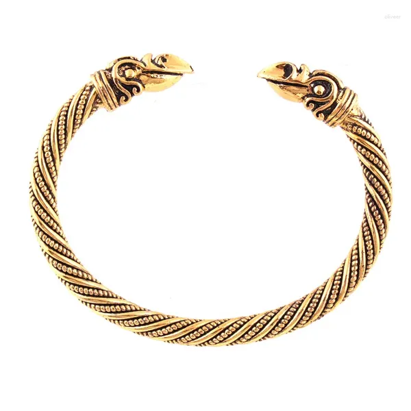 Bracciale stile vichingo modello uccello braccialetto aperto gioielli di personalità design speciale lega di zinco di alta qualità forniscono goccia