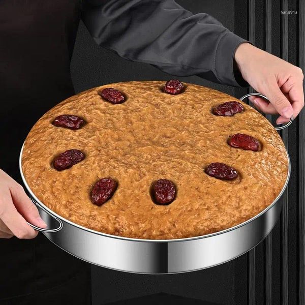 Doppie Caldaie In Acciaio Inox 304 Torta Pentola A Vapore Con Manico Antiaderente Cestino Cibo Uova Cottura A Vapore Vassoio Gadget Da Cucina