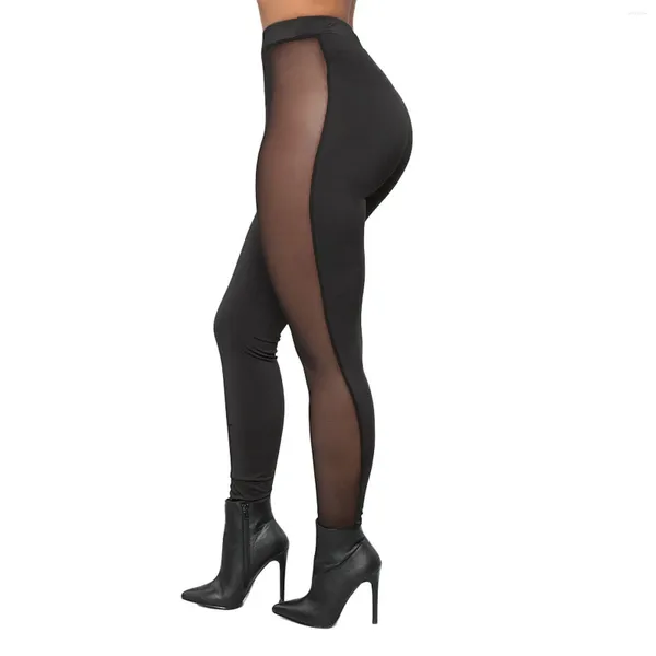 Damen-Hosen, transparente, glänzende Leggings, Fitness-Yoga-Leggings, hohe Taille, BuLift, Fitnessstudio, Training, Laufen, modische Strumpfhosen, sexy elastische Jogginghose