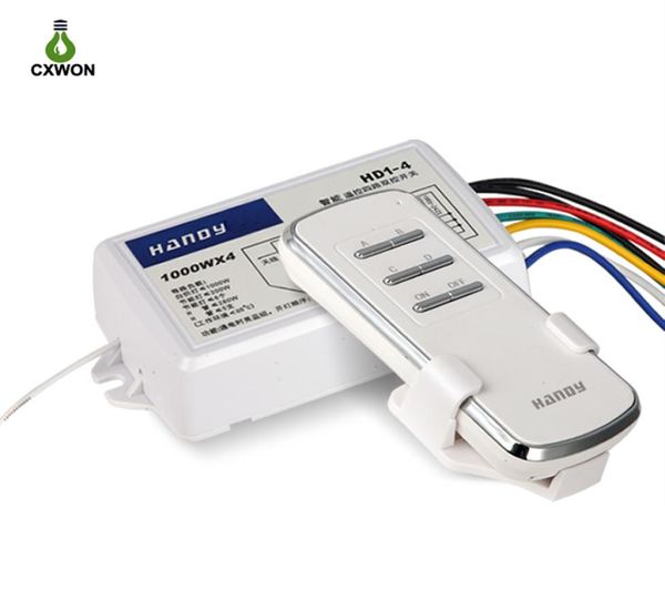 Dimmers de segmento inteligente interruptor 1 2 3 4 controlador de lustre de estrada pode passar pela parede LED controle remoto sem fio 1473118