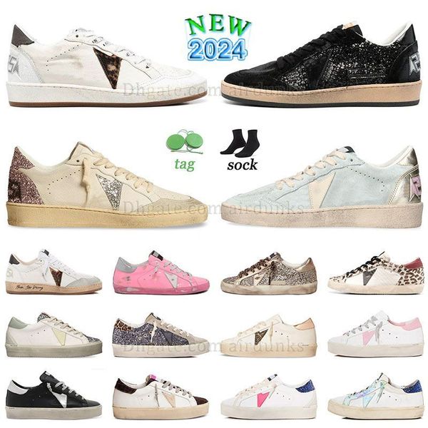 Mocassini di lusso designer uomo mocassini da donna scarpe casual ball star dupe baskets hi stars supersstar stampe leopardo marrone nero bianco rosa camoscio glitter sneakers