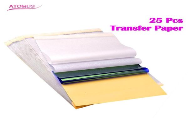 Dövme Transfer Kağıdı 25 Sayfa Dövme Termal Şablon Transfer Kağıdı A4 El Termal kopyalama makineleri için boyutu1471059