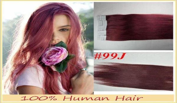 Целые 16quot24quot 100 бразильских волос человеческие PU EMY Tape для наращивания волос 25gpcs 40pcs100gset 99j DHL 8009942