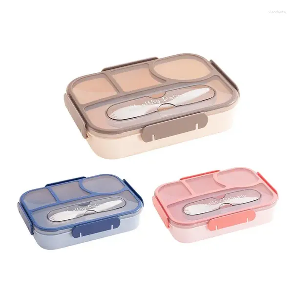 Stoviglie Contenitore per il pranzo riutilizzabile Vassoio per cena diviso Lavabile in lavastoviglie Scatola per bambini Bento in plastica per mangiare fuori