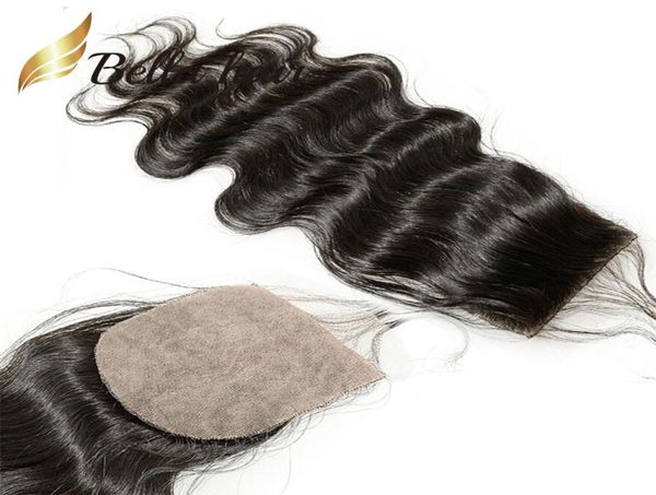 Качество волос Bella Прочный 3 слоя Шелковая основа Закрытие 100 Необработанные бразильские человеческие волосы Естественный цвет Объемная волна Волнистые 822inch5509729