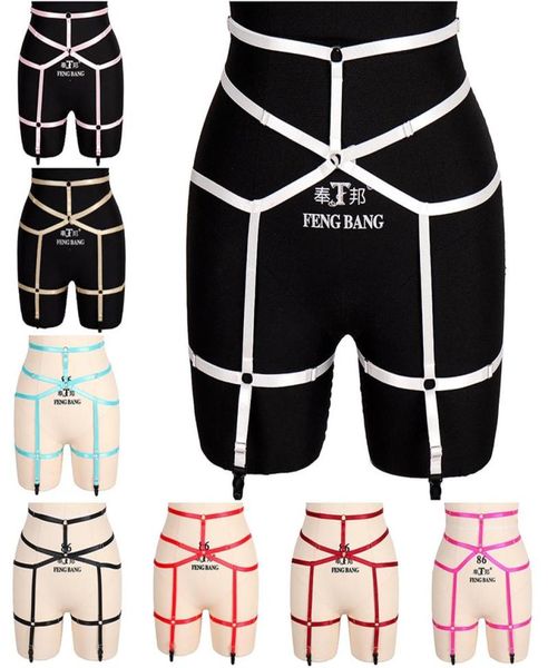 Gürtel Gothic Frauen Bondage Harness Spandex Hosenträger Strumpfgürtel Sexy Strümpfe AntiSlip Größe Socken Clip Erotische Dessous Fetisch 6794967