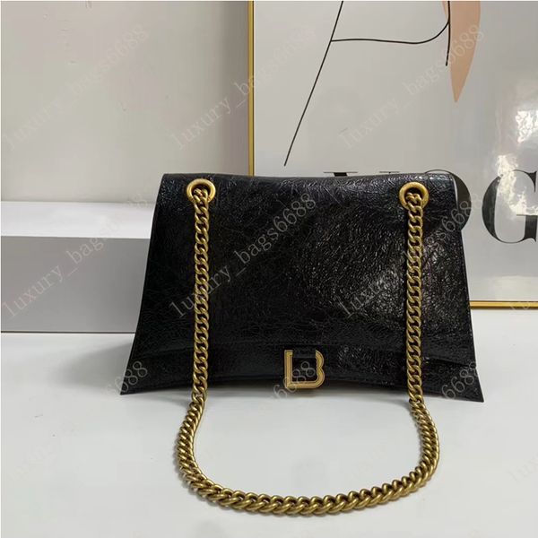 Espelho Qualidade Crush Chain Bags Designer Moda Mulheres Senhora Bolsas Correias Ombro Crossbody Tote Bolsa Padrão Explosivo Carteiras de Couro Genuíno Tamanho Grande