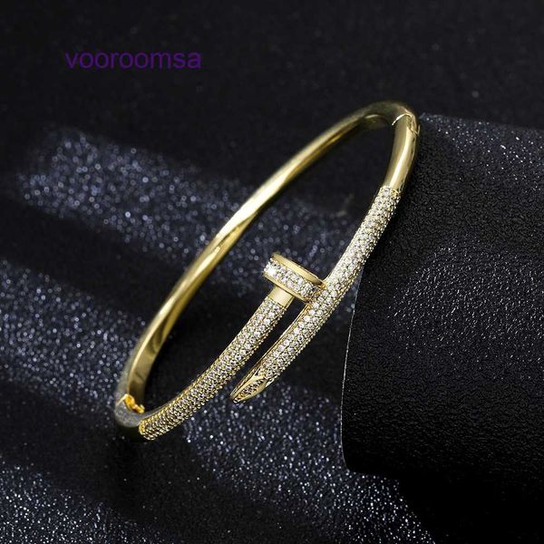 Mode-Armband, Autoreifen, Damen-Armreif, Roségold, Silber, Damen-Armreif, Instagram, Zuhause, Nagel, lichtecht, leichter Luxus, 18 Karat Volldiamant-Schmuck mit Originalverpackung