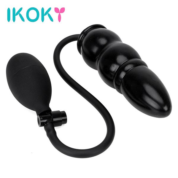 IKOKY Plug anale gonfiabile Culo espandibile con pompa Dilatatore Massaggiatore Giocattoli sessuali in silicone per donne Uomini Acquista 240102