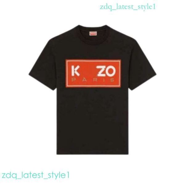 „Luxus-Designer-T-Shirt für Herren, Schwarz, Rot, Skateboard, hochwertig, mit Kenz-Buchstaben bedruckt, kurzärmelig, Modemarke, Designer-Top, Kenzo-T-Shirts, asiatisch 1114