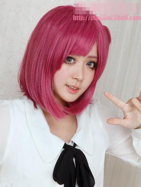 AKB0048 Motomiya Nagisa Rosa Gradiente Lolita Cosplay Party Wigs3187540