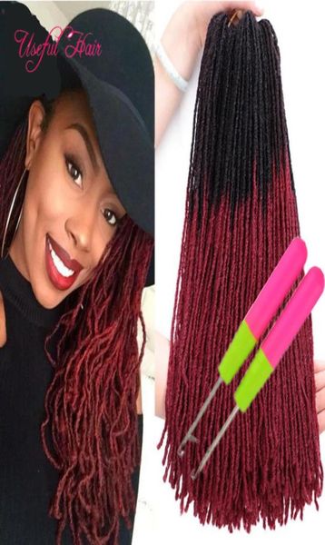 Irmã Locks Extensões de Cabelo Tranças de Crochê Locs Delgado Deusa Reta Falso Crochê Cabelo Sintético Irmã Locs Cabelo de Crochê fre6246103