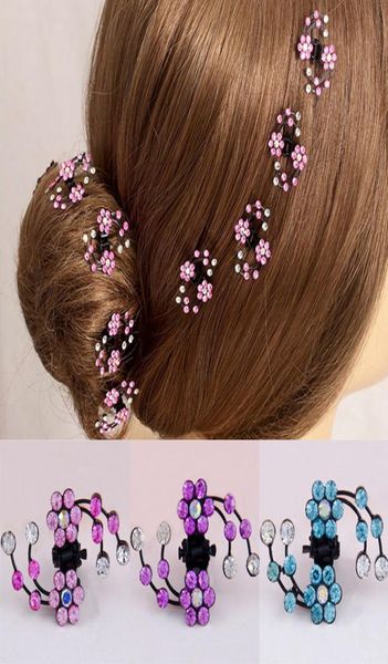 6 pezzi accessori per capelli da sposa copricapo strass artiglio per le donne forcine per fiocchi di neve accessori per capelli ragazza fiore di cristallo7602618