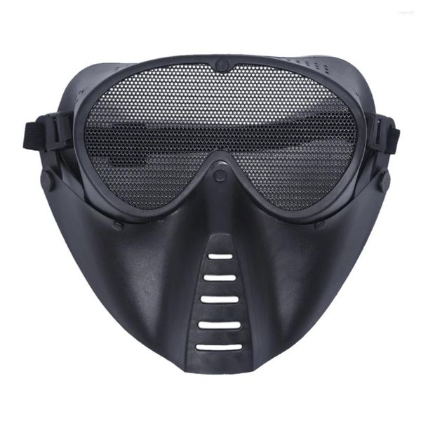 Fahrradhandschuhe Maske Schutz Paintball Schwarz