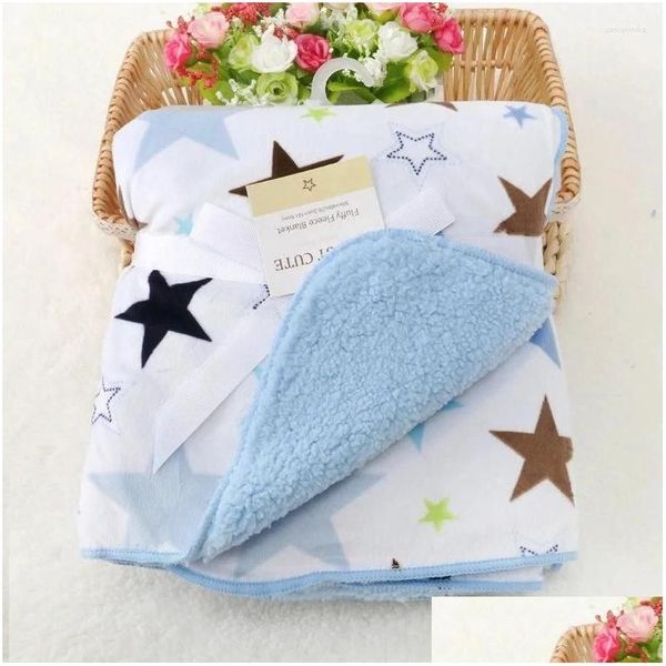 Decken Swaddling Flanell Baby Decke Super Weiche Säugling Empfang Umschlag Baumwolle Ddle Bettwäsche Blatt Kinderwagen Warme Wrap Drop Liefern Otdgh