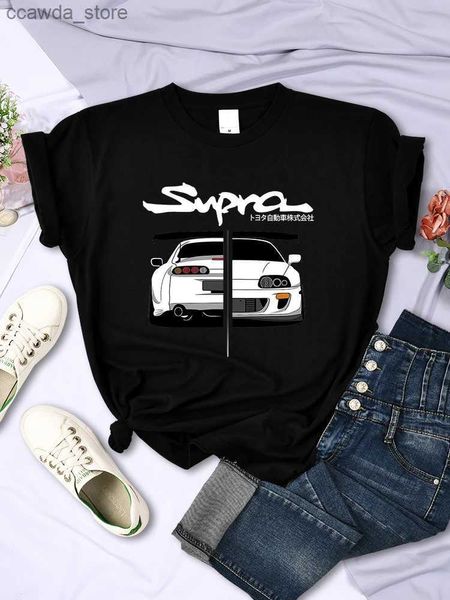 T-shirt da uomo stile giapponese Cool Car Puzzle stampato T-shirt da donna Street Casual Top Moda Abbigliamento traspirante Hip Hop Donna Manica corta Q230102