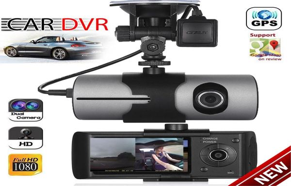 Câmera GPS de lente dupla HD Carro DVR Dash Cam Gravador de vídeo GSensor Night Vision 8118555