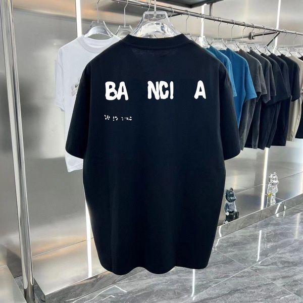 Designer alla moda bianco nero di t-shirt marca stampata lettera abbigliamento manica corta primavera estate marea uomo e donna codice europeo