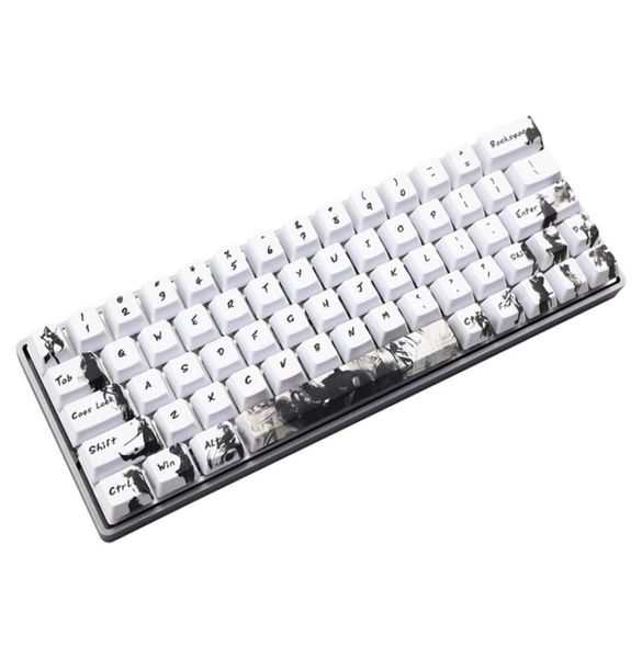 Dyesubbed pbt keycap perfil oem para interruptores mx gh60 rk61alt61annie poker gk61 gk64 dz60 teclado cavaleiro errante keycaps 210615352138