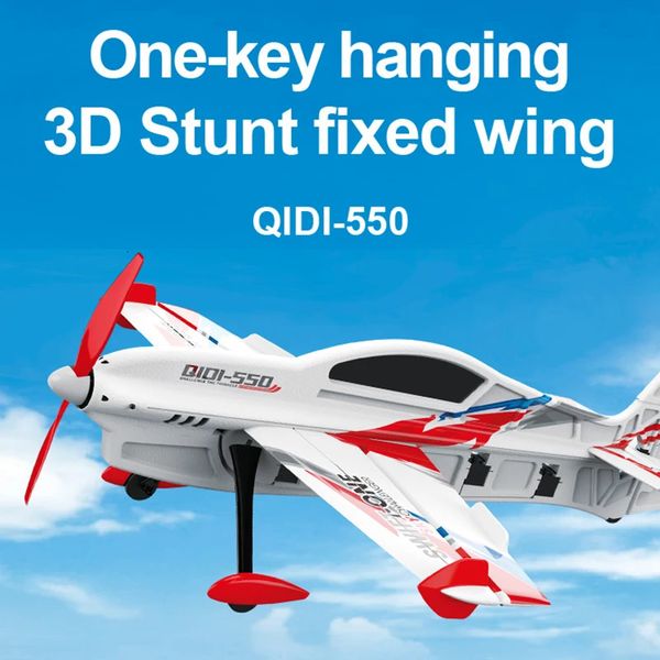 Qidi550 RC Avião 2.4G Controle Remoto Aeronave Brushless Motor 3D Stunt Planador EPP Espuma Voo Avião Brinquedo para Crianças Adultos 231229