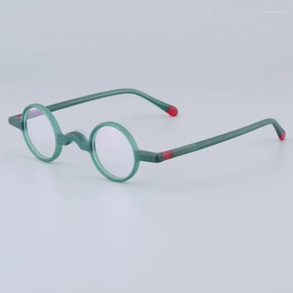 Montature per occhiali da sole Occhiali da vista rotondi piccoli opachi in stile giapponese Occhiali da vista da uomo alla moda e occhiali da donna neri tartaruga