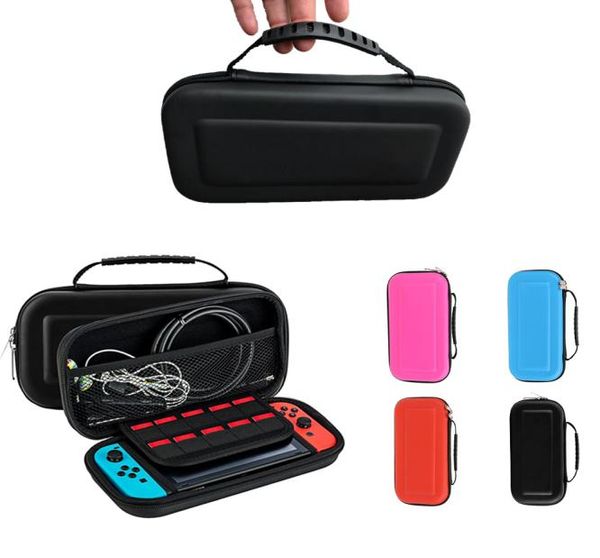 Tragbare, multifunktionale Hart-EVA-Tasche, Aufbewahrungstasche, Tragetasche für Nintendo Switch, 1 Zwischenraum, 10 Kartenfächer. 8953570