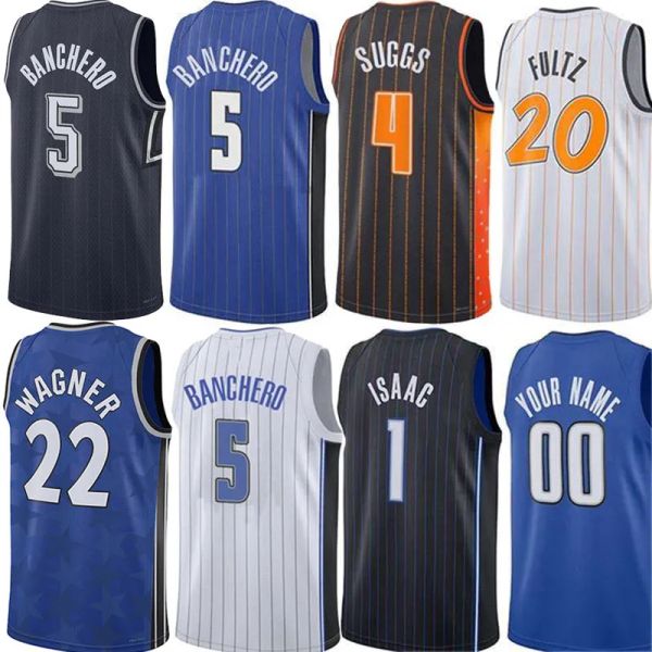 Personalizado Mens Mulheres Crianças 23 24 Paolo Banchero Basquete Jerseys Magics ORL Jalen Ss Franz Wagner Wendell Carter Markelle Fultz Cole Anthony Jonathan Isaac Gary