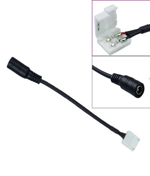 DC Connect Wire Cable Accessori per l'illuminazione al connettore di saldatura a clip 2pin 8mm 10mm per SMD 5050 3528 Led Strip Light8124976