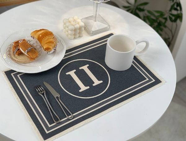 Mode Katoen en Linnen Placemat Waterdicht Wegwerp Koffiekopje Mat Gevoel Tafelkleed Keuken Mat Tafel Theeservies 29x43cm