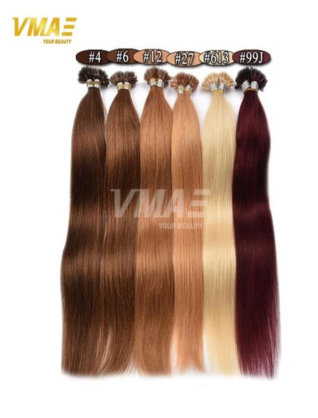 VMAE Vorgebundene Keratin-Haarverlängerungen, Remy-Echthaar, Nagel, U-Spitze, unverarbeitete Haarverlängerung, 1B 613 27, blond, Keratin-Kleber, Haarp143374815