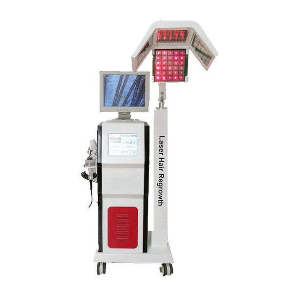 Led couro cabeludo cabelo oxigenoterapia pente máquina de crescimento do cabelo led poderoso com cabeça de rejuvenescimento da pele