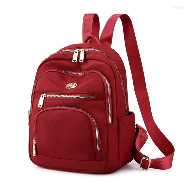 Schultaschen Rucksack Mode Frauen Rucksäcke Hit Farbe Patchwork Rucksack Für Mädchen Tasche Nylon Reise Rucksack Damen Rucksack Sac