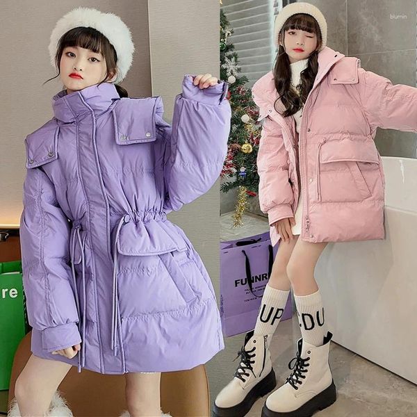 Abrigo de plumón, chaqueta de invierno para niñas adolescentes, moda navideña, Parka con capucha para niños, abrigos para niñas de 5, 6, 8, 10 y 12 años, ropa de abrigo para niños