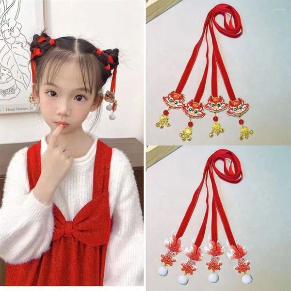 Accessori per capelli Corda intrecciata drago Campana creativa Fascia per bambini in stile cinese Carpa Koi Decorazione per l'anno di stoffa