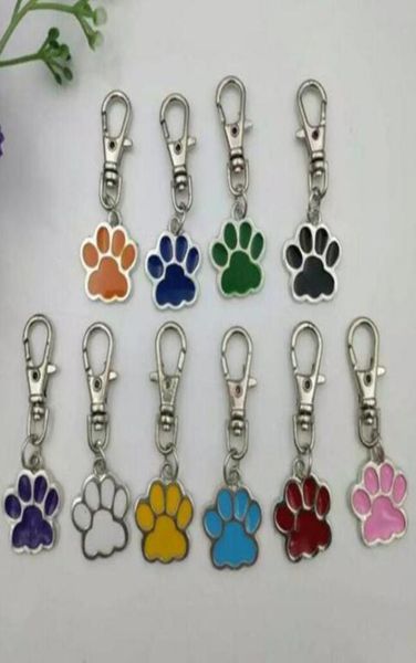 Colore misto smalto gatto cane orso zampa stampe rotazione aragosta chiusura portachiavi portachiavi per borsa portachiavi creazione di gioielli wjl40055515448