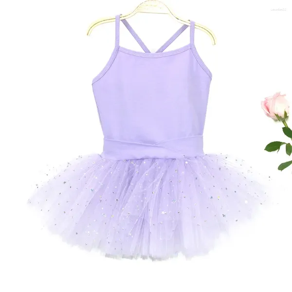 Bühnenkleidung Mädchen Ballettkleid Ballerina Sparkled Dancewear Kostüm Gut als Geburtstagsgeschenk