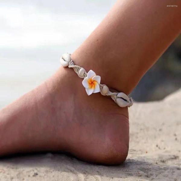 Charme pulseiras verão praia concha acessórios de dança sandália pé jóias mulheres corrente estilo coreano tornozeleiras bohemia