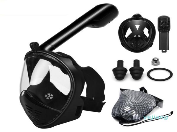 Máscara de luxo máscara de mergulho subaquática anti nevoeiro rosto cheio máscara de mergulho mulheres homens crianças natação snorkel equipamento de mergulho motocicleta 6175506