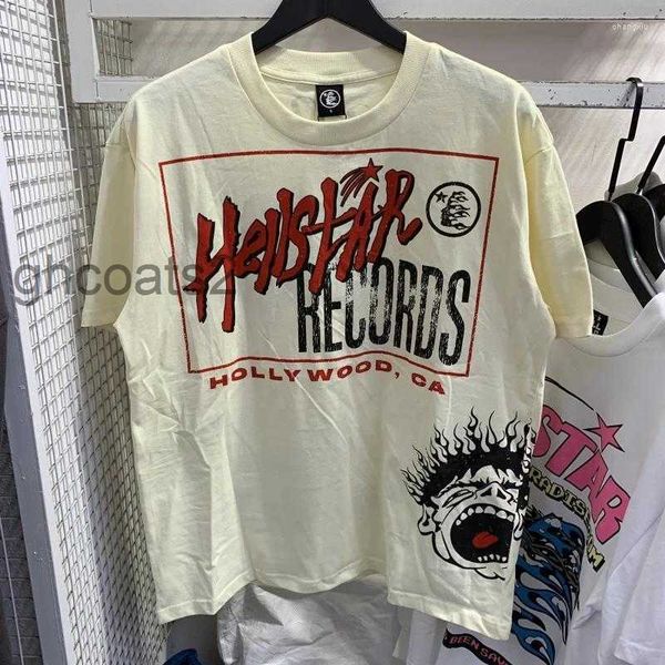 Мужские футболки Hellstar Studios Records футболка с коротким рукавом Y2k Shirt Oversize F1DW