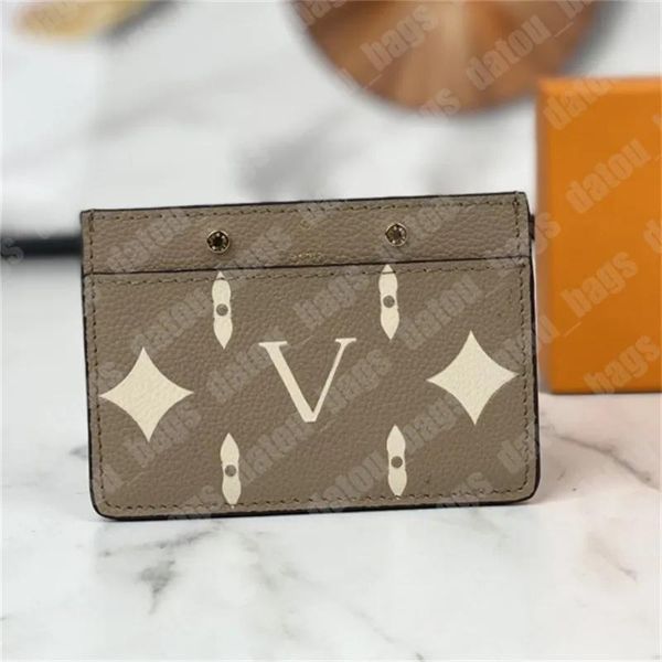 Titolari Porta carte Empreinte in pelle Donna Designer di lusso Nome Porta carte Uomo Piccolo mini Portafoglio Lettera Fiore V Borsa Porta foto da parete