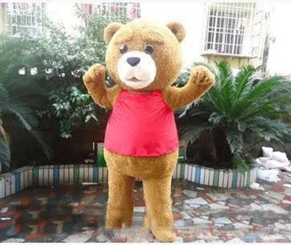 Trajes 2018 venda quente ursinho de pelúcia adulto traje da mascote para o dia dos namorados l dia de ação de graças natal halloween traje da mascote