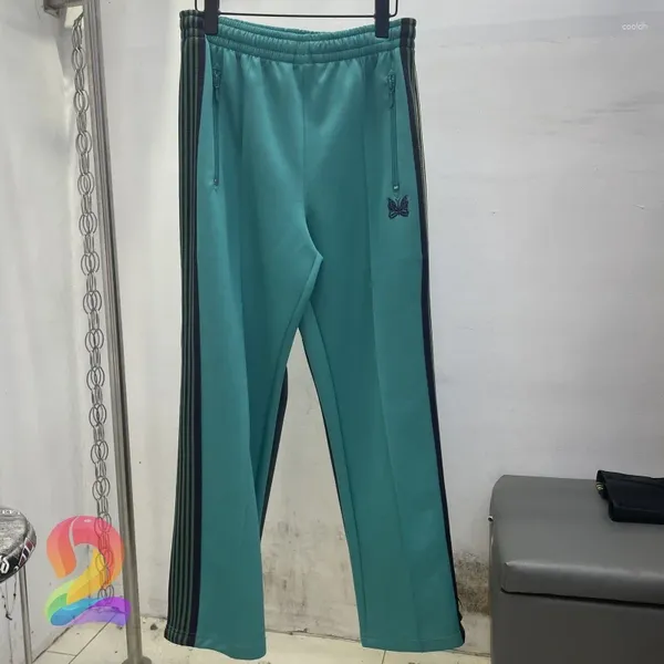 Pantaloni da uomo Uomo Donna Aghi Ricamo a farfalla e fettuccia laterale Casual Taglio ampio Tubo dritto Retro