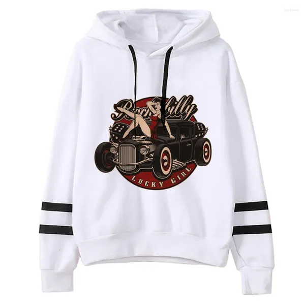 Hoodies femininos rockabilly mulheres anime estilo coreano harajuku suor y2k roupas gótico agasalho