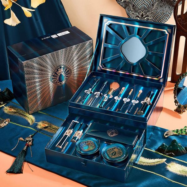 Kit de maquiagem de luxo, conjuntos de maquiagem, paleta de sombra, batom, conjunto de maquiagem com 12 peças 240102