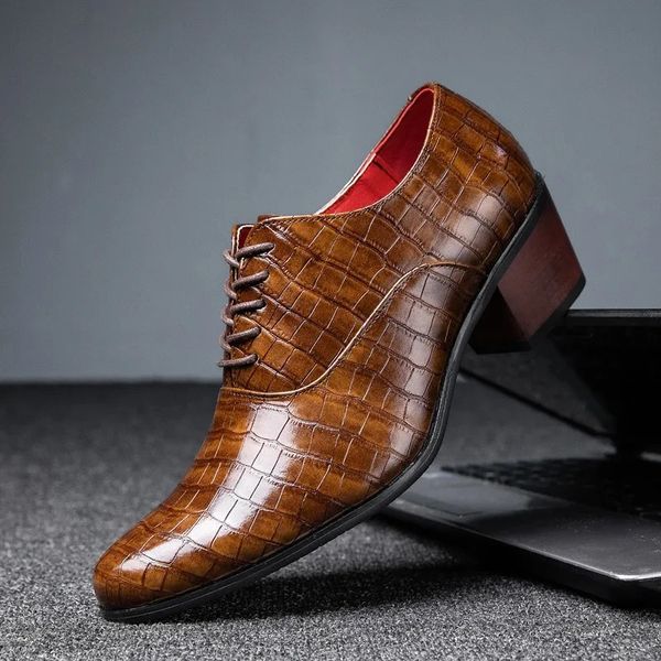 Мужские лоферы кожа коричневая формальная мужская туфли для туфли платья мода Мужские кроссовки zapatos hombre 240102 692 s