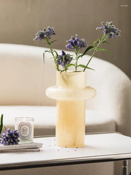 Vasi Vaso in vetro Arte avanzata Tavolo da pranzo Composizione floreale Decorazione Soggiorno Fiori