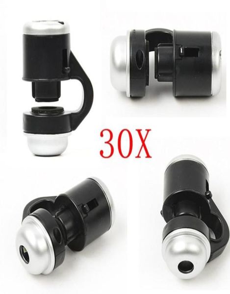 Universal 30x Optik Zoom Cep Telefonu Mikroskop Klipsi Mikro Lens Teleskop Kamera lensi İPhone Android Smart Phone3390872