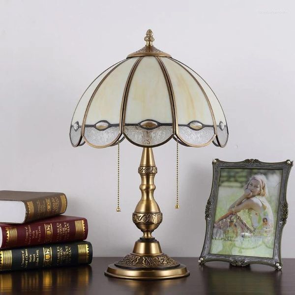 Люстры Медь Европейская настольная лампа Американский ретро SolderH65Чистая латунь Украшение гостиной Кабинет и кровать